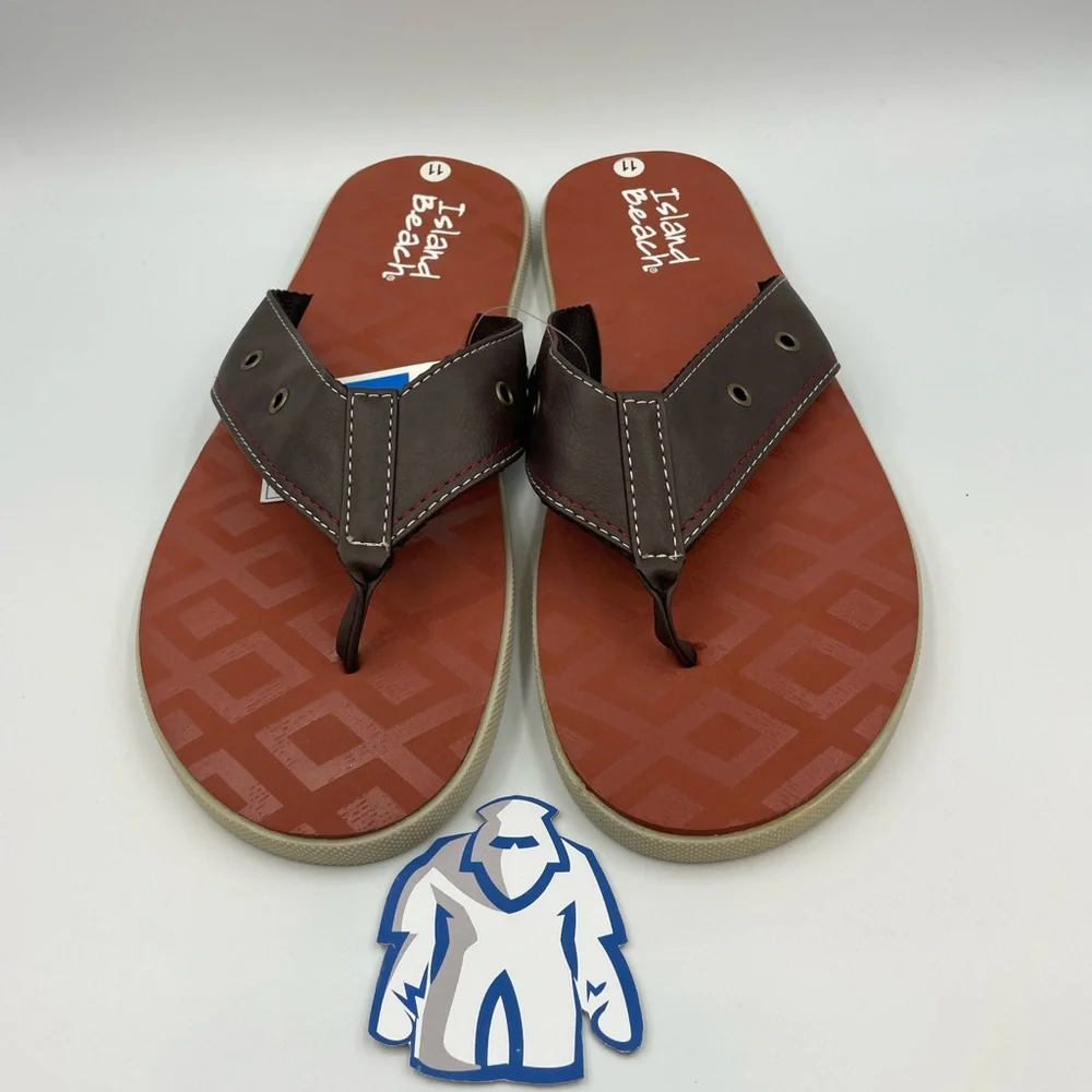 Island Beach Lifestyle Apparel‎ Flip Flops, Men’s sz 11